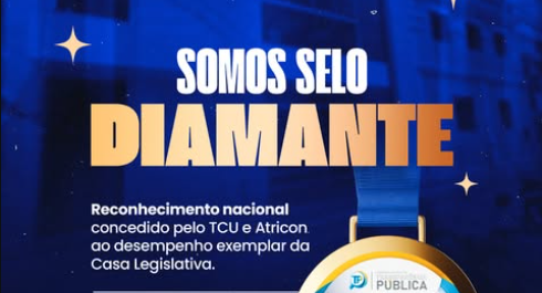 Câmara Municipal de Currais Novos recebe, pelo 2º ano consecutivo, Selo Diamante de transparência