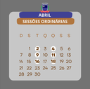 Confira o calendário de Sessões de Abril