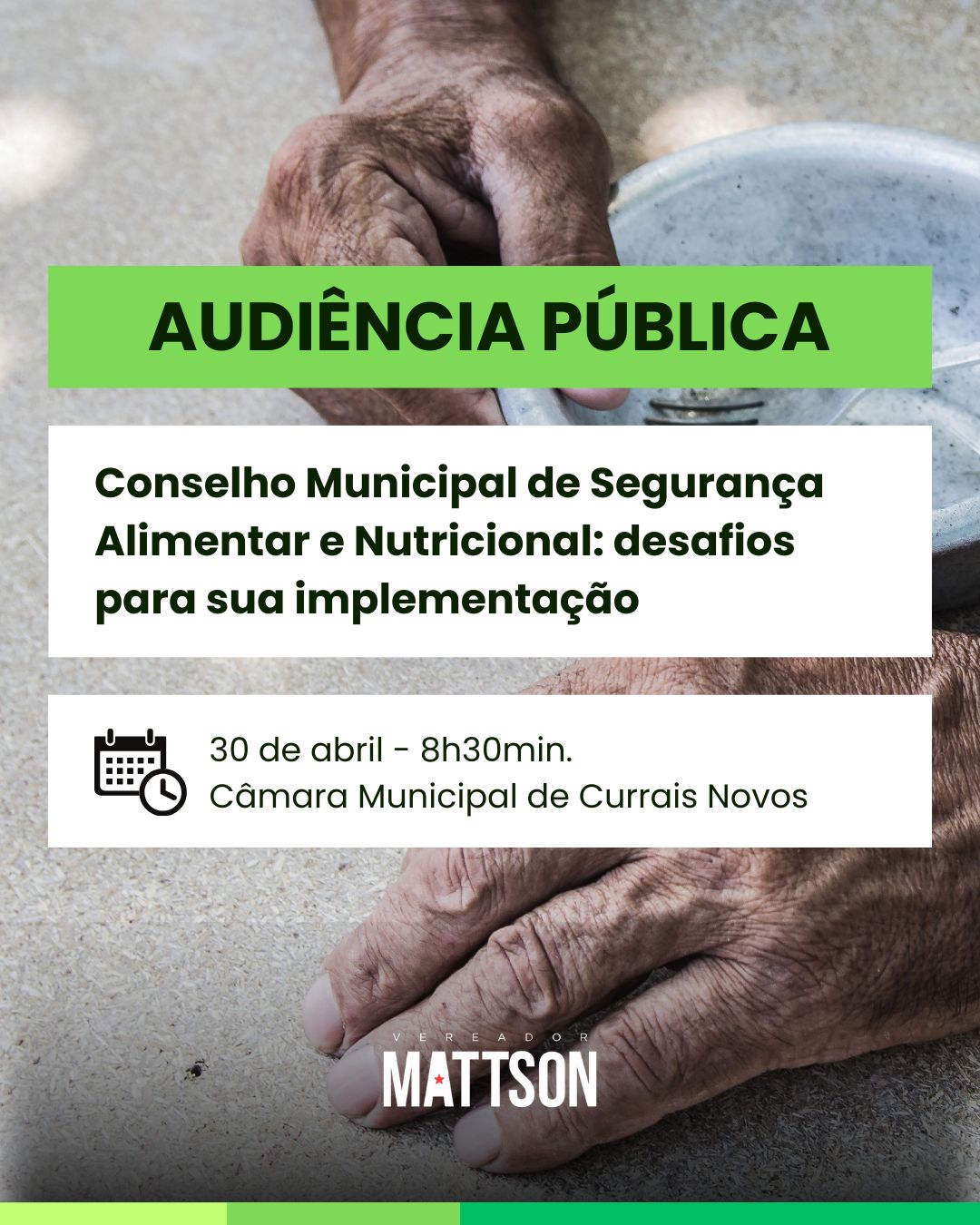 Currais Novos realiza audiência pública sobre segurança alimentar e nutricional
