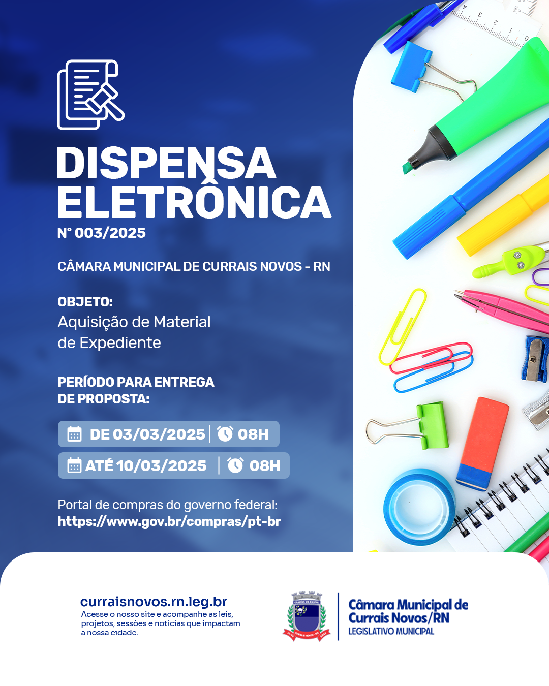 Dispensa Eletrônica nº 003/2025 